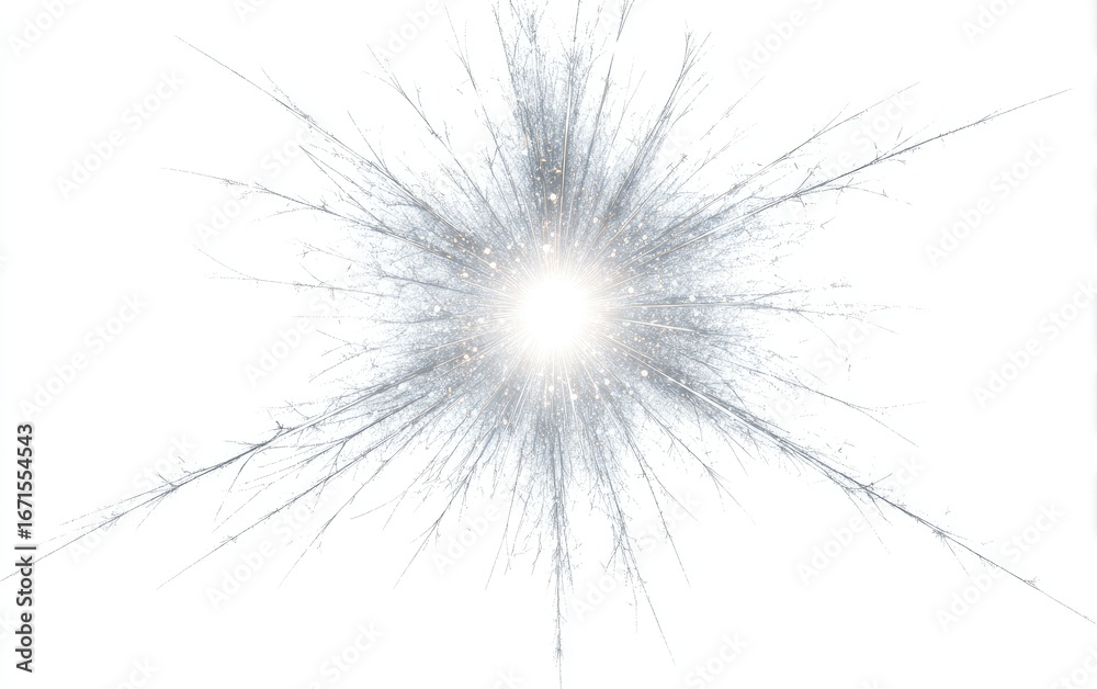 Naklejka premium Radiant burst of light, radiating outwards from a central point