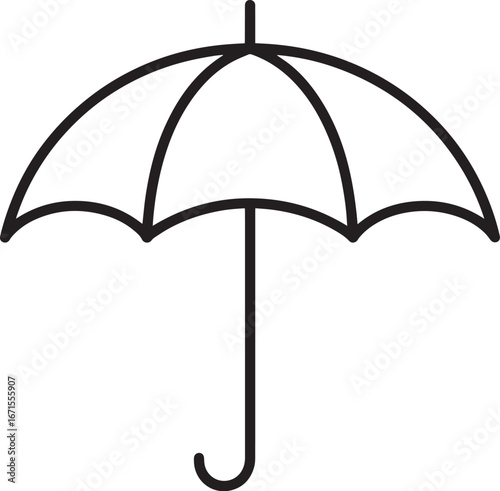 Umbrella Minimal Line Icon