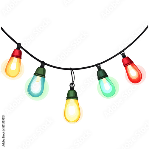 christmas lights, christmas, festival, vector, transparent background, object, equipment, icon, celebration, ornament, decoration, beauty, happy, pattern, xmas, color, shiny