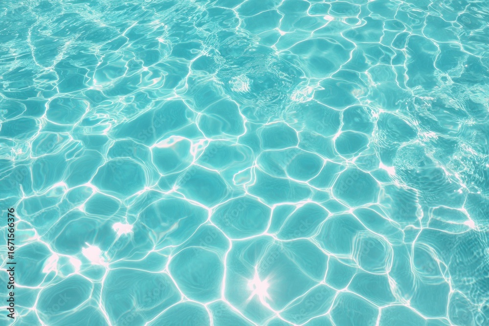 Obraz premium Shimmering Pool Light dances on the aqua surface, creating mesmerizing patterns of sunlight and shadow in crystal-clear water