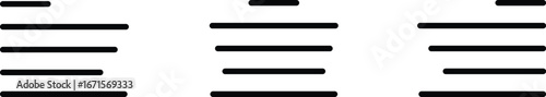 Align line icon set with solid and outline vector style. Collection of paragraph alignment, left, right, center, justify, and text formatting symbols for typography, UI, UX, apps, web and document des