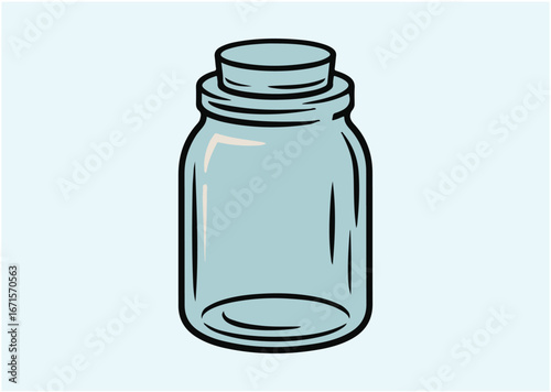 Empty glass jar Icon, Empty glass jar vector