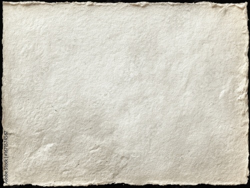 Aged, textured sheet of off-white paper with uneven edges