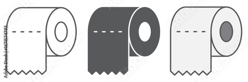Toilet paper line icon, hygiene and disinfection, toilet paper sign vector graphics, editable stroke linear icon
