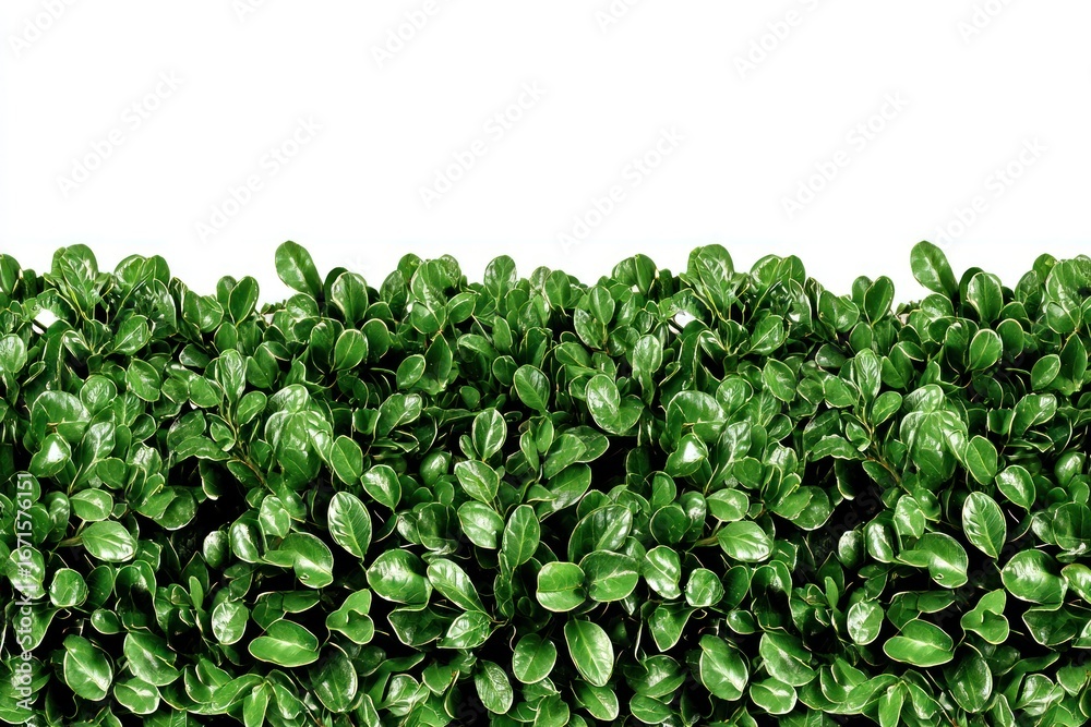 Fototapeta premium Lush foliage against white
