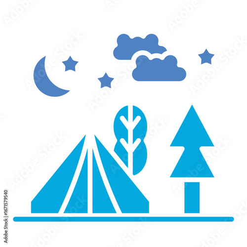 Night camping Icon