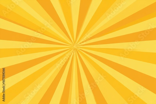 Abstract starburst with orange and yellow rays emanating from the center, creating a dynamic, radial pattern resembling sunlight or an explosion