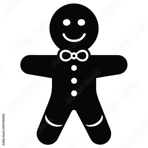gingerbread man vector icon