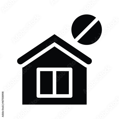 homeless glyph icon illustration vector graphic.eps