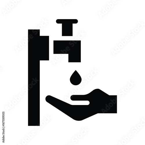 water scarcity glyph icon illustration vector graphic.eps