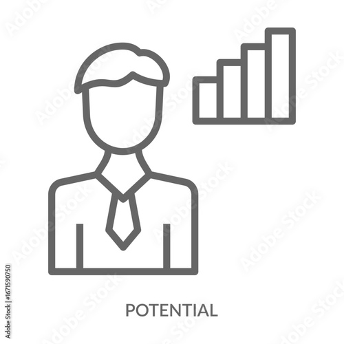 Potential Icon Line Style. Design Vector Illustration