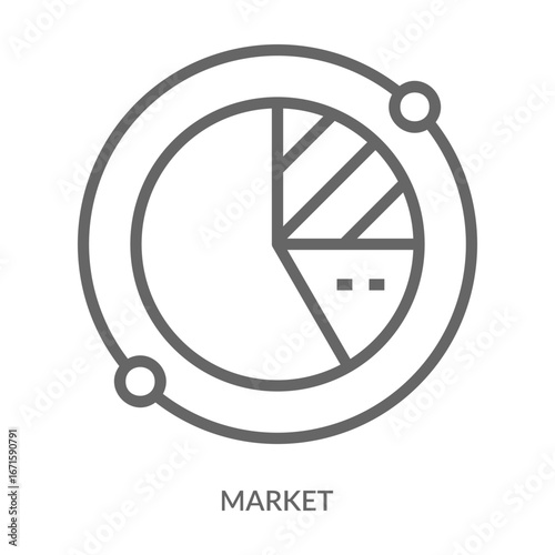 Market Icon Line Style. Design Vector Illustration