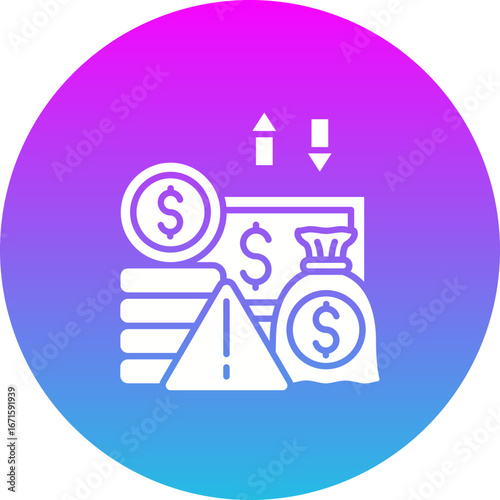Financial risk Icon