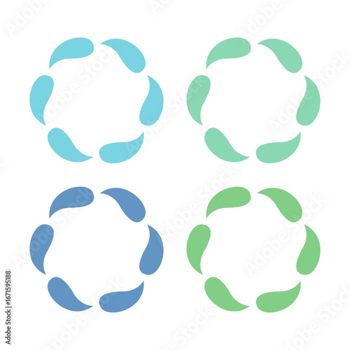 WATER SPLASH SIGN SYMBOL LOGO VECTOR

