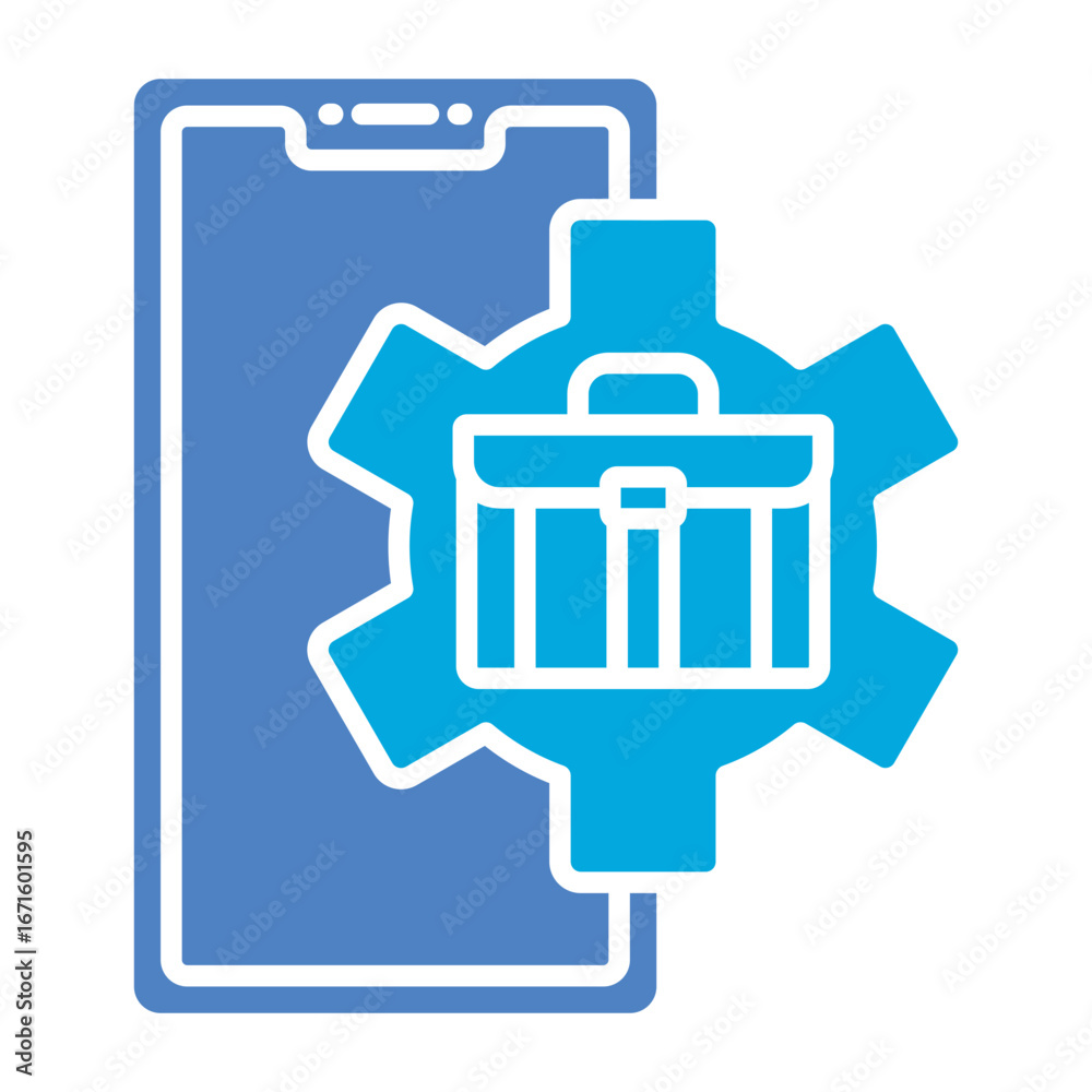 Obraz premium Mobile work Icon
