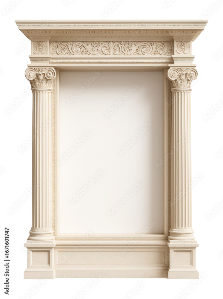 Fototapeta premium Classic Greek frame with column and pilaster designs