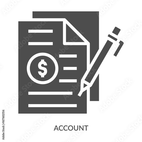 Account Icon Line Style. Design Vector Illustration