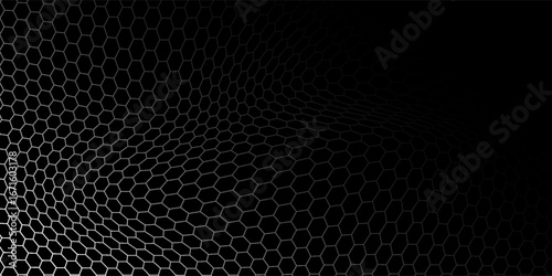 Hexagon bee hive pattern seamless dark background vector illustration.