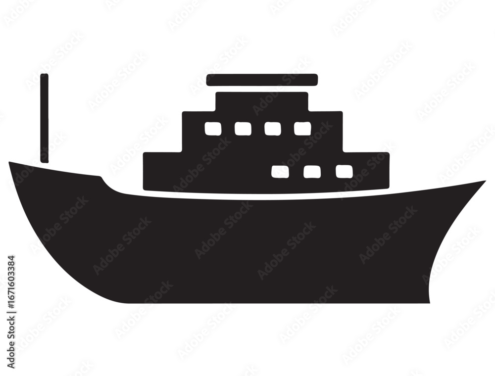 Obraz premium SHIP SILHOUETTE