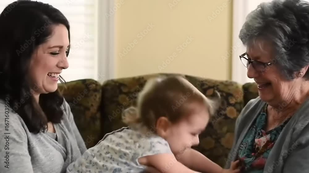 Happy family interaction