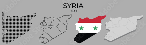 Syrian Geographic Art Pack: Modern & Artistic Map Designs,  Syria Map Series: Gradient, 3D Relief & Vintage Styles