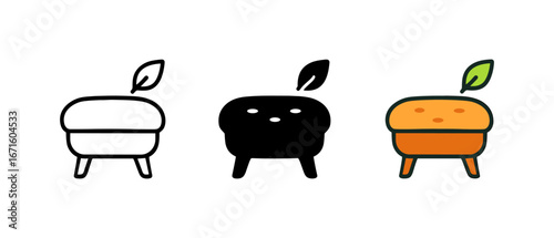 Minimalist apple characters: monochrome and colorful cartoon designs