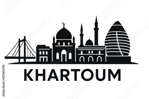 City skyline with iconic buildings and landmarks in Khartoum