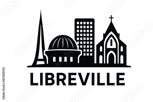 City skyline with iconic buildings and landmarks in Libreville
