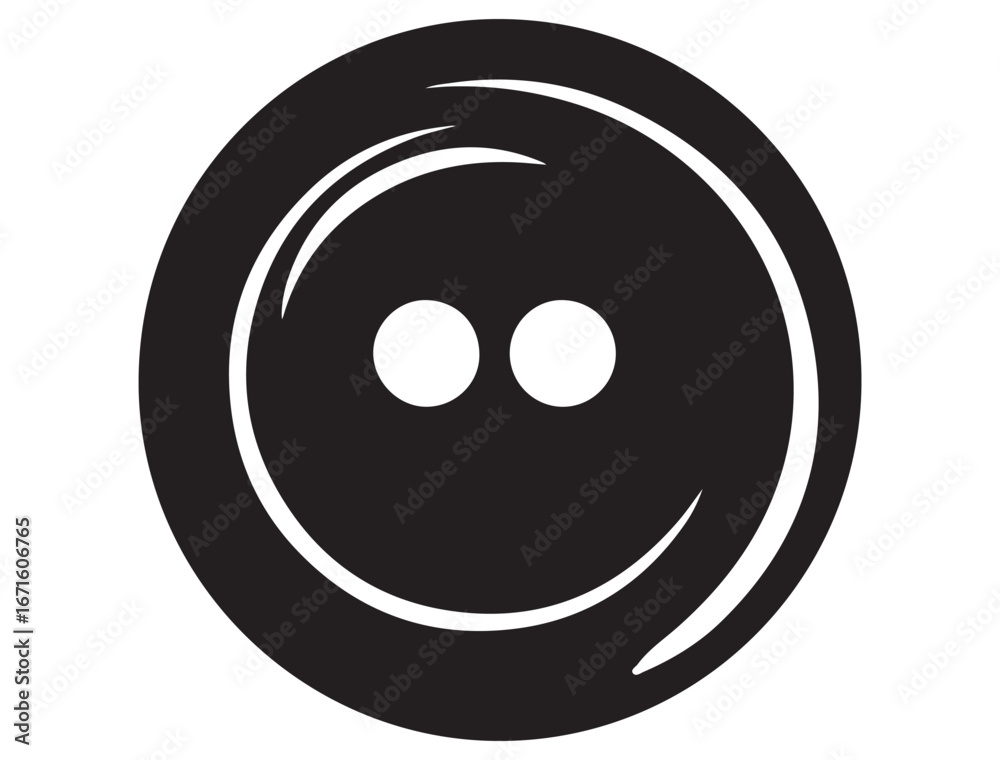 Fototapeta premium SHIRT BUTTON SILHOUETTE