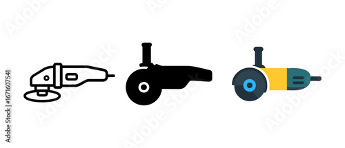 Power tool grind: diverse angle grinder designs in three unique styles
