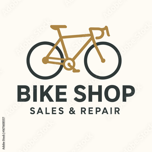 vector illustration bike shop 