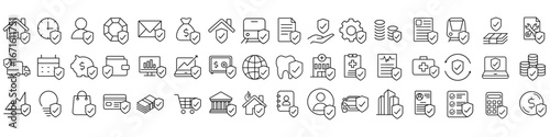 Insurance icon vector set. actuarial illustration sign collection. insurance policy symbol. assurance logo.