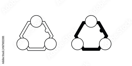 Share set icon with white background vector stock illustration