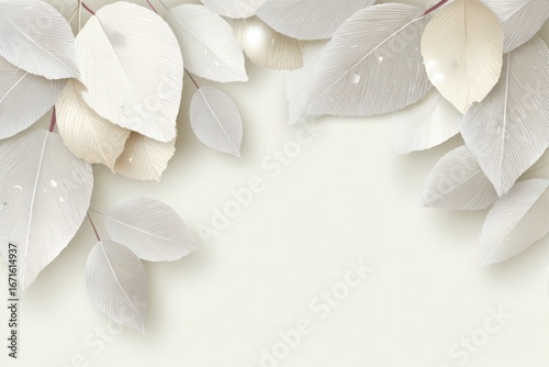 Gentle display of feathered, pastel leaves