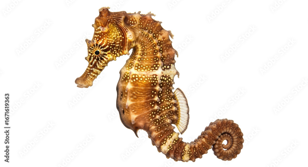Fototapeta premium Isolated Seahorse Side View