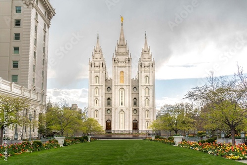 Bild auf Leinwand Temple square in Salt Lake City