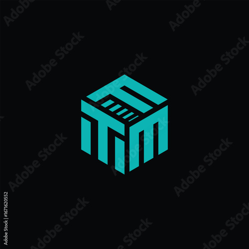 Modern cube-shaped logo with bold abstract typography, symbolizing innovation, professionalism, and corporate identity. Suitable for technology, finance, and creative business branding with a clean ge