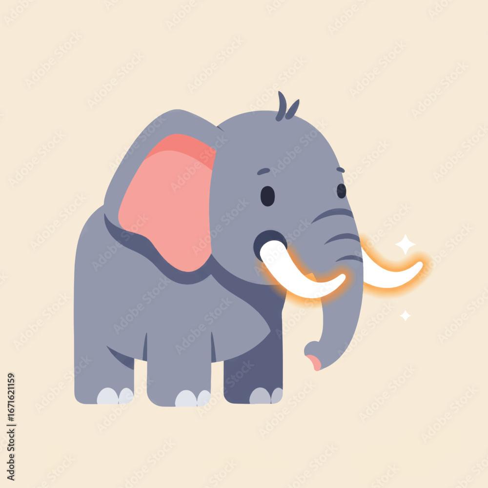 Fototapeta premium baby elephant cartoon