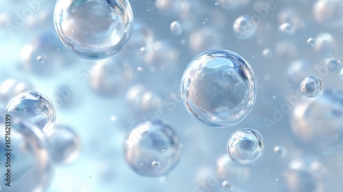 Wallpaper Mural dna molecule background, Hyaluronic acid ingredient, transparent liquid texture, fluid, bubbles in water Torontodigital.ca