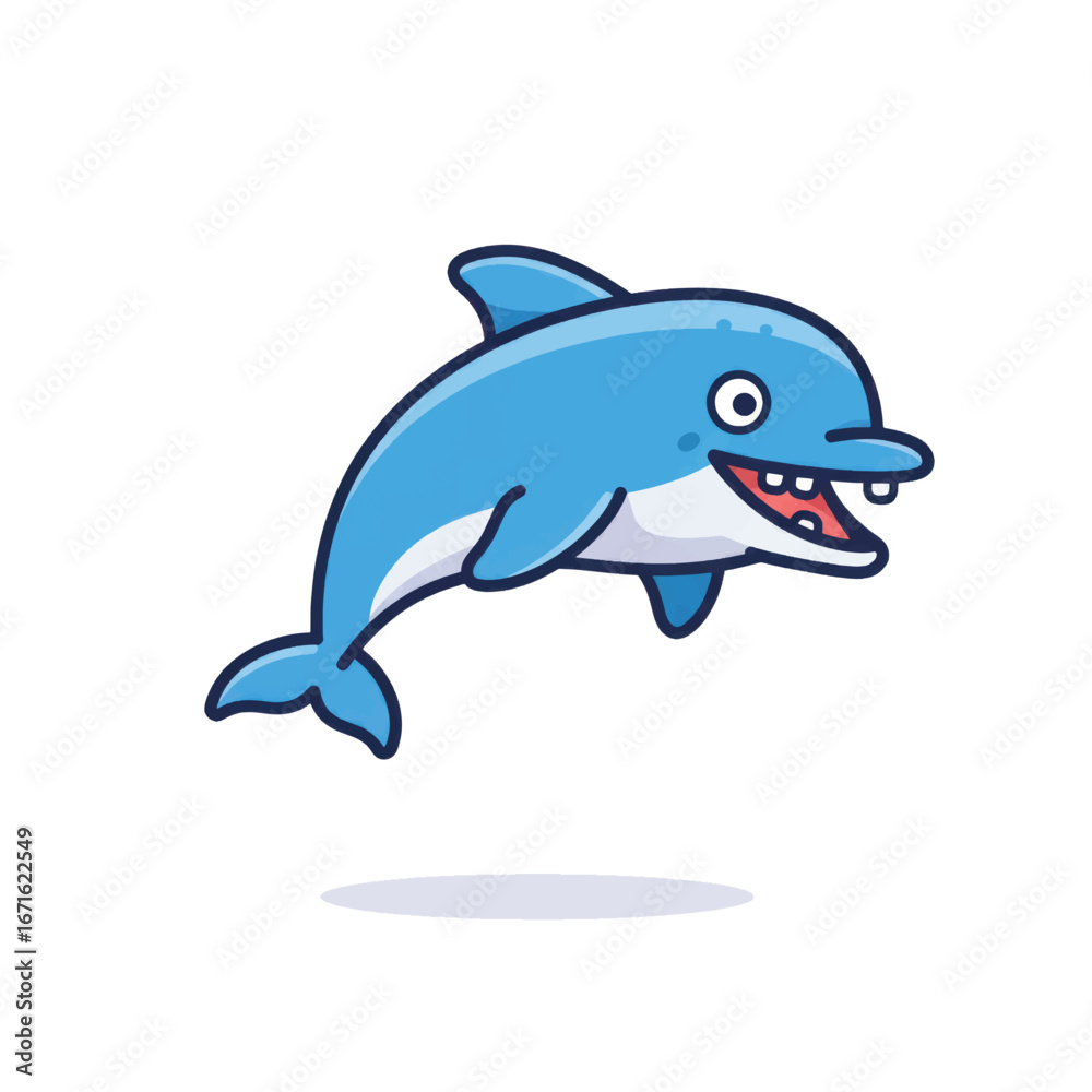 Obraz premium dolphin isolated on white background