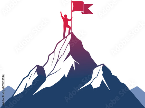 Climbing the summit is a metaphor for immense responsibility. The person who reaches the summit and hoists the flag symbolizes the burden of leadership and the weight of obligations.