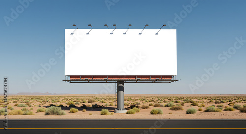 Desert Billboard Advertising Space A Blank Canvas for Your Message Amidst Arid Beauty