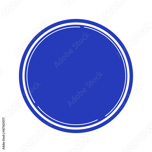 Quadro su tela blue circle round logo element grafs