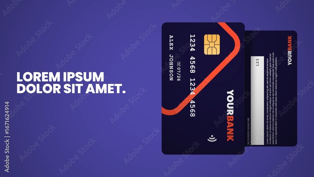 Bank Credit Card Payment Promotion Intro Stock Template | Adobe Stock