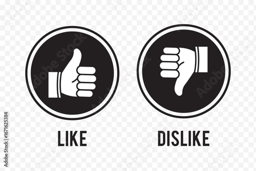 like and dislike icon . Thumbs up thumbs down icon vector . eps 10 