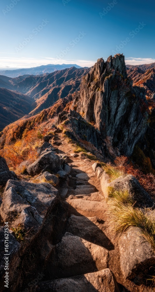 Obraz premium Mountain peak trail