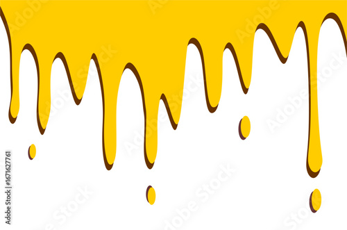 Abstract illustration of melting or dripping chocolate in a stylized. Ideal for backgrounds, banners, posters, dessert-themed designs, or creative advertising visuals. Spilled chocolate pattern.