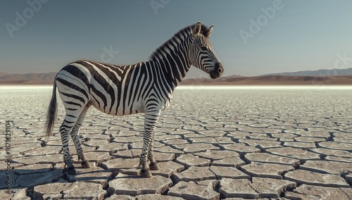 zebra in the desert