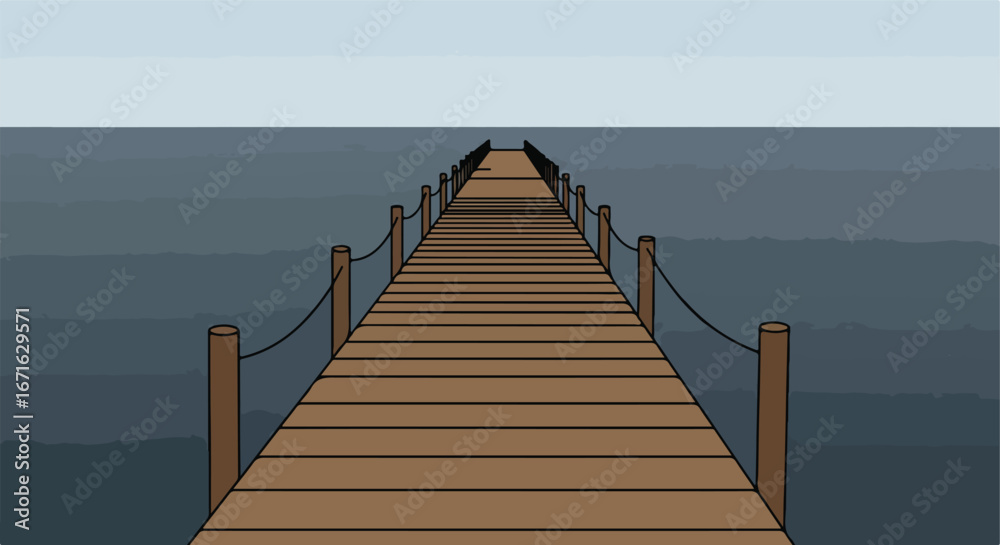 Obraz premium Dock Extending Into Calm Water