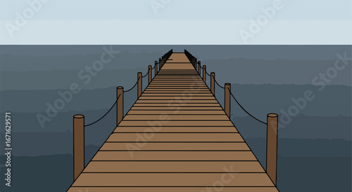 Dock Extending Into Calm Water